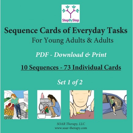 10 Sequences of Everyday Activities for Young Adults & Adults (Set 1 of 3)